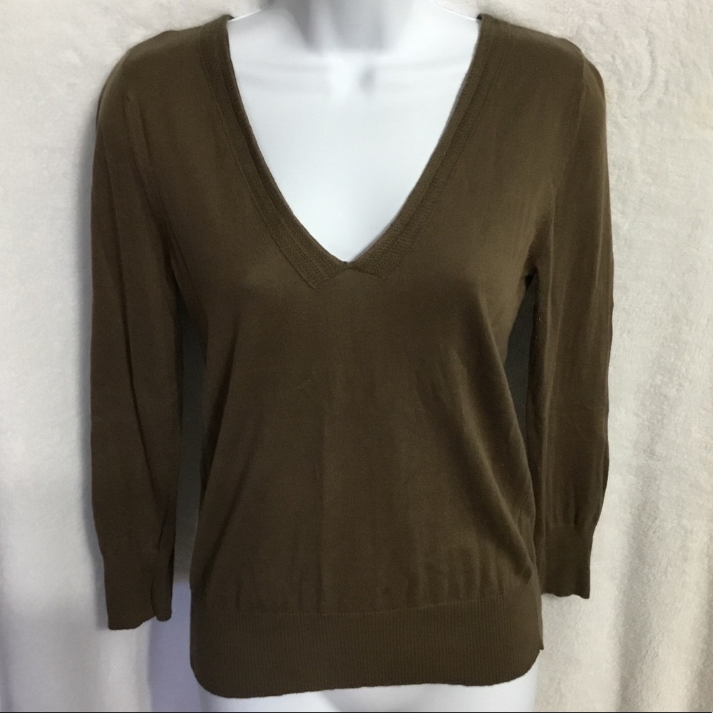 Blu Stocking V-neck Sweater